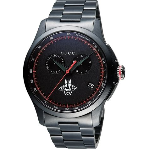 mens gucci stainless steel chronometer|Gucci chrono watches.